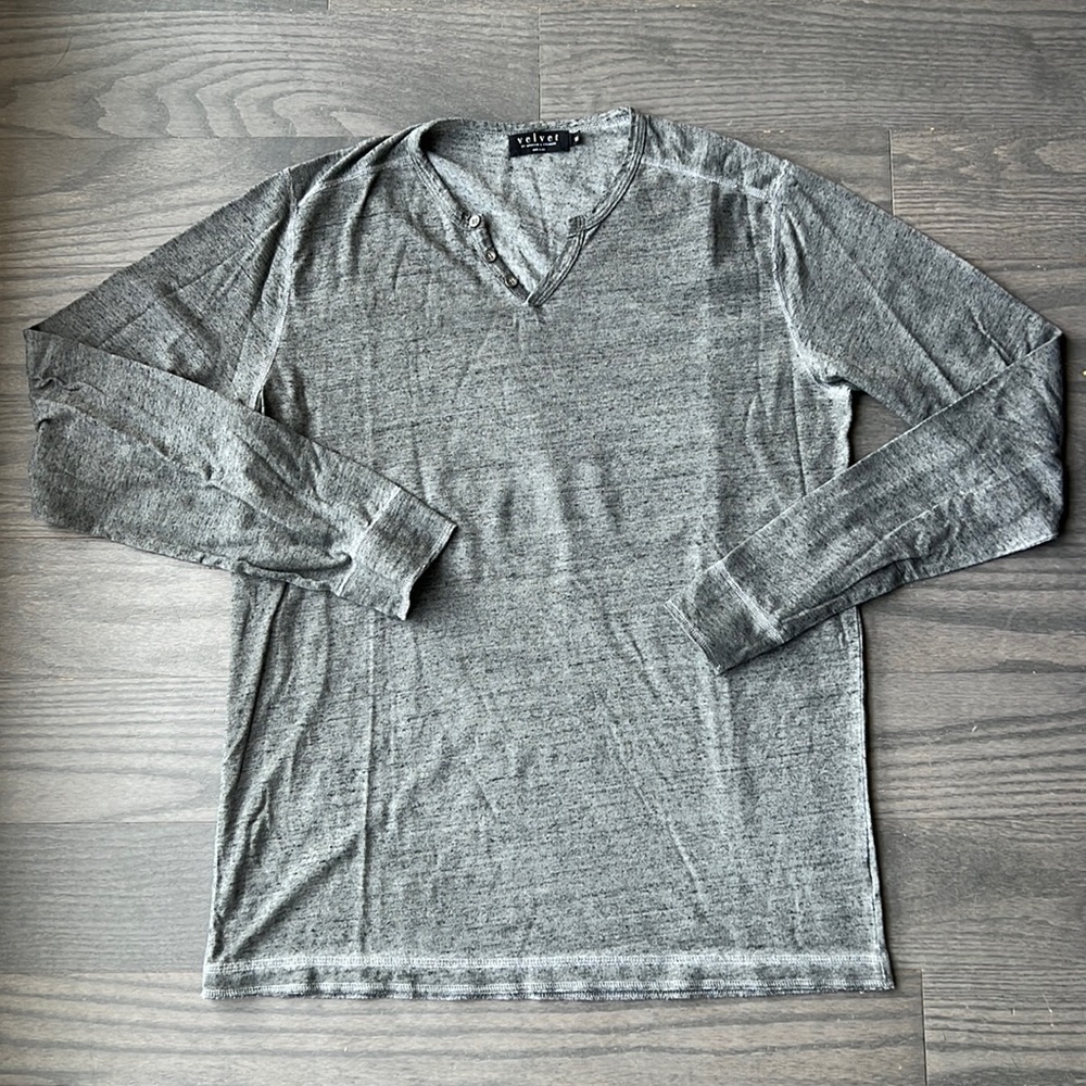 Grey Velvet long sleeve shirt